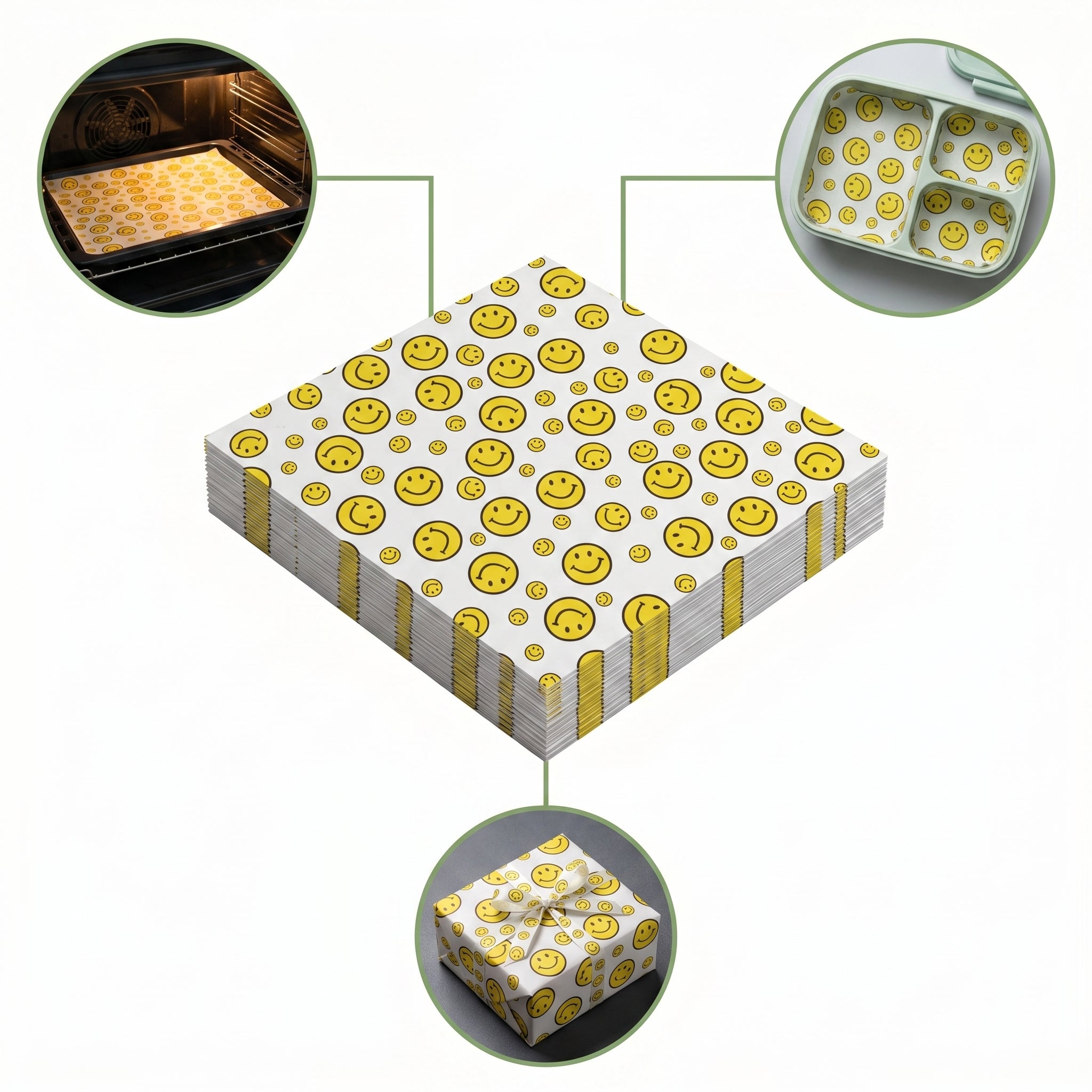 Hamburgers sandwich greaseproof paper