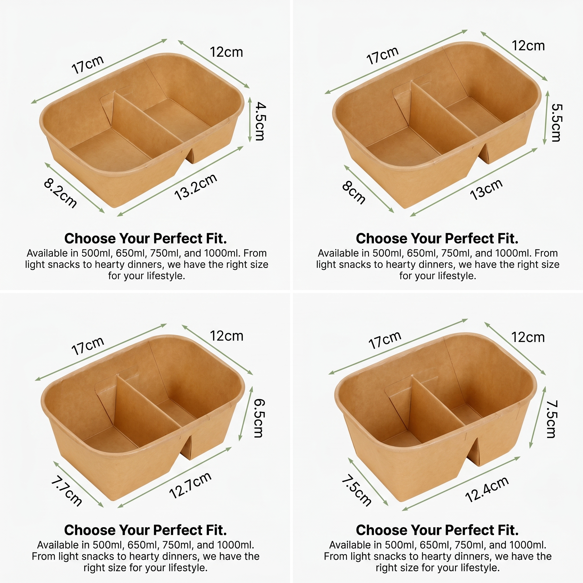Kraft paper compartment box