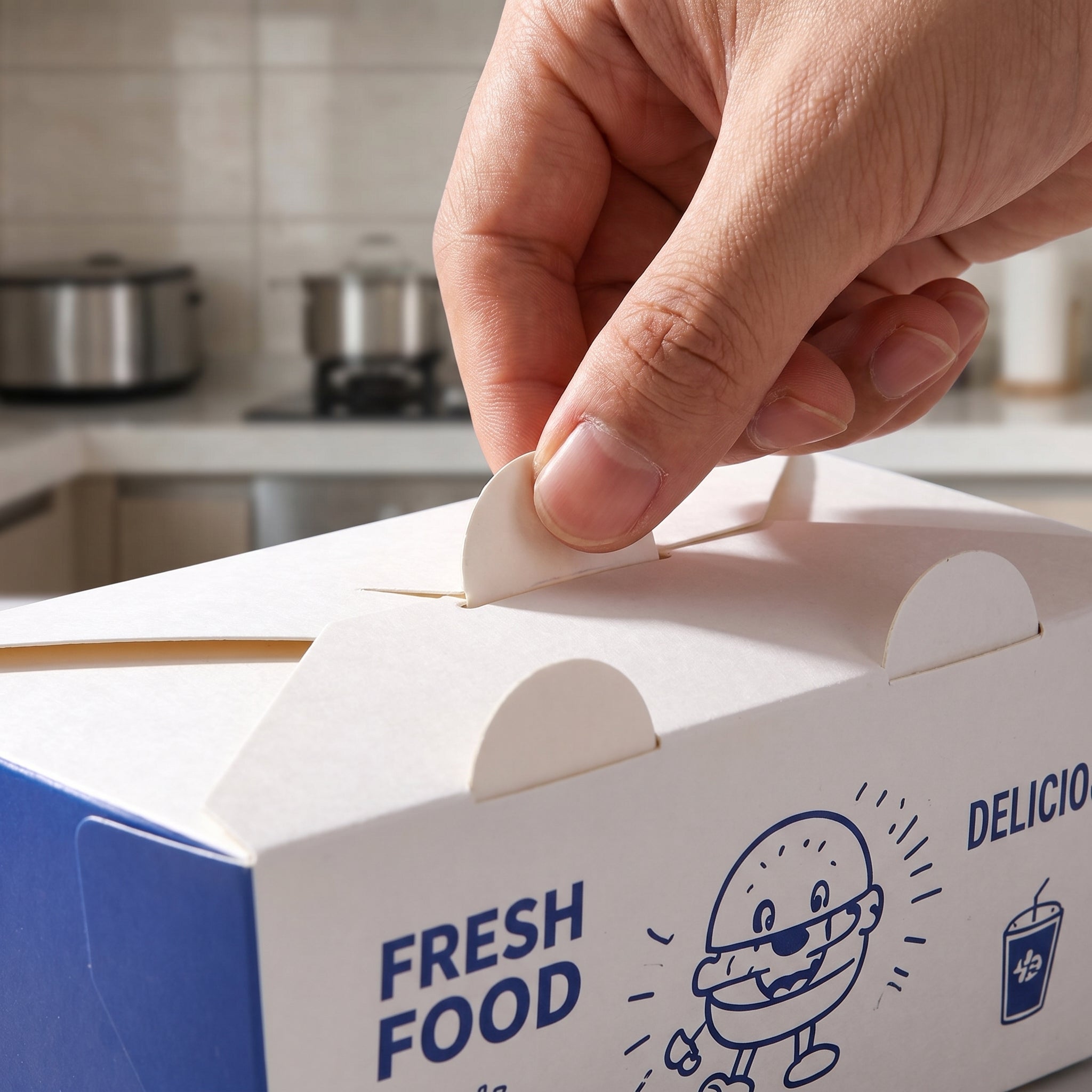 White card meal box