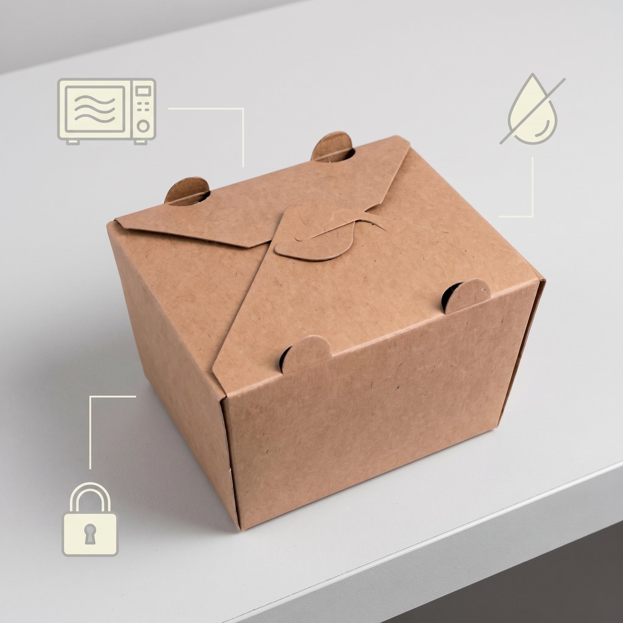 Disposable Kraft Paper Takeout Boxes