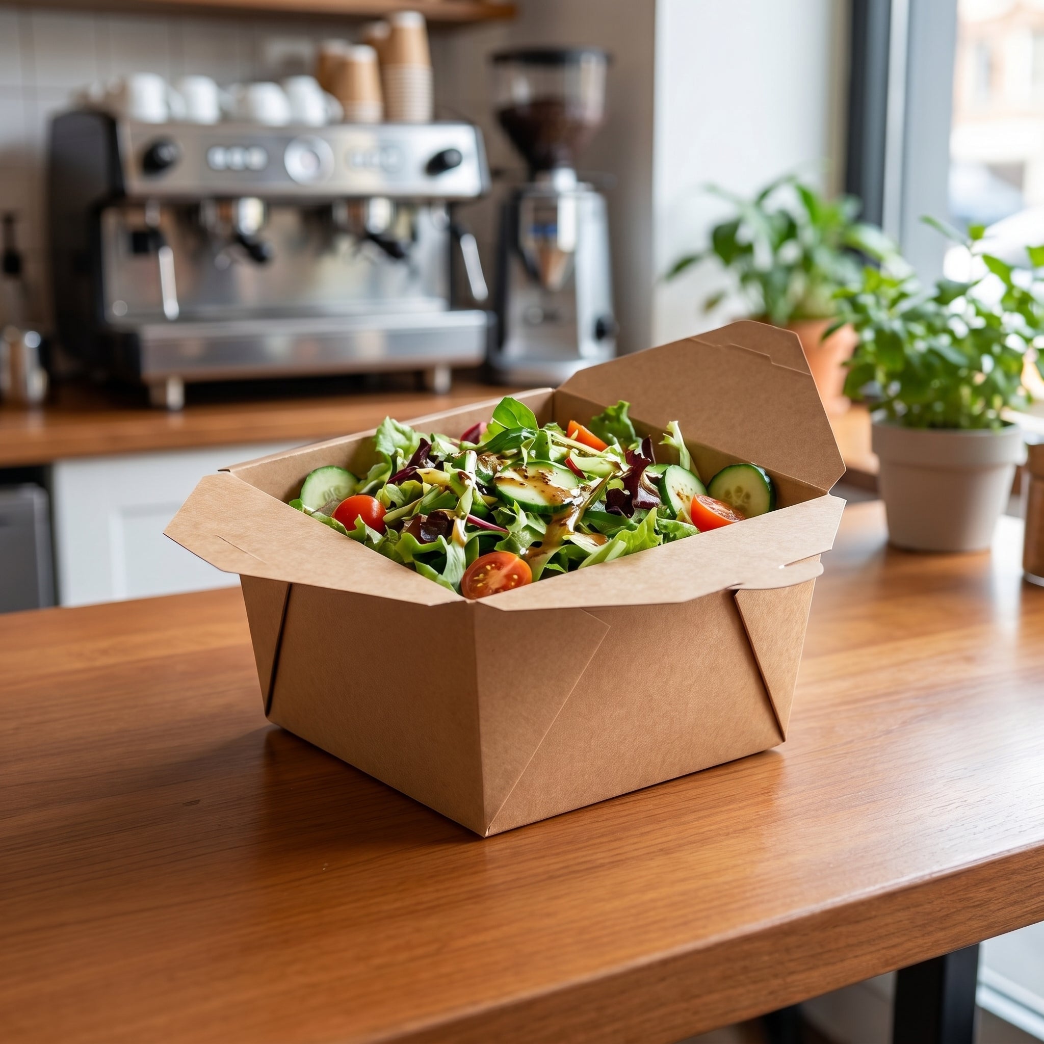 Disposable Kraft Paper Takeout Boxes